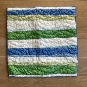 Pottery Barn Kids Spring Stripe Quilted Pillow Sham 26" Square